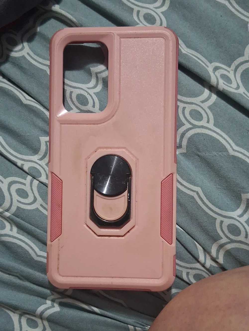 Galaxy A53 5g Pink Protective Phone Case with Built-In Ring Holder